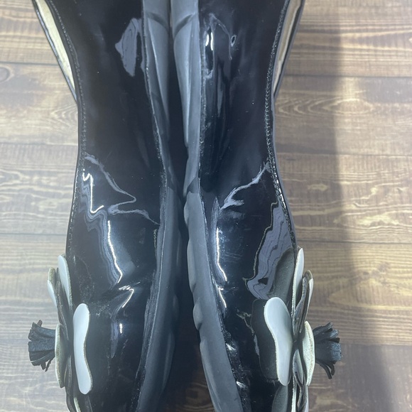 Paul Mayer Attitudes flower flats black patent leather - Picture 5 of 6